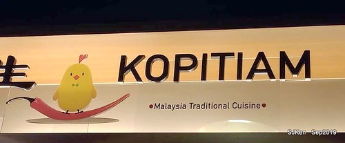 Malaysia traditional dishes --- Nasi Lemak,Coconut rice with spicy squid,cucumber, boiled egg & onion , Mr.cheekopitiam, Food court at Eslite bookstore Department store, Taipei, Taiwan, SJKen, Sep 7, 2019