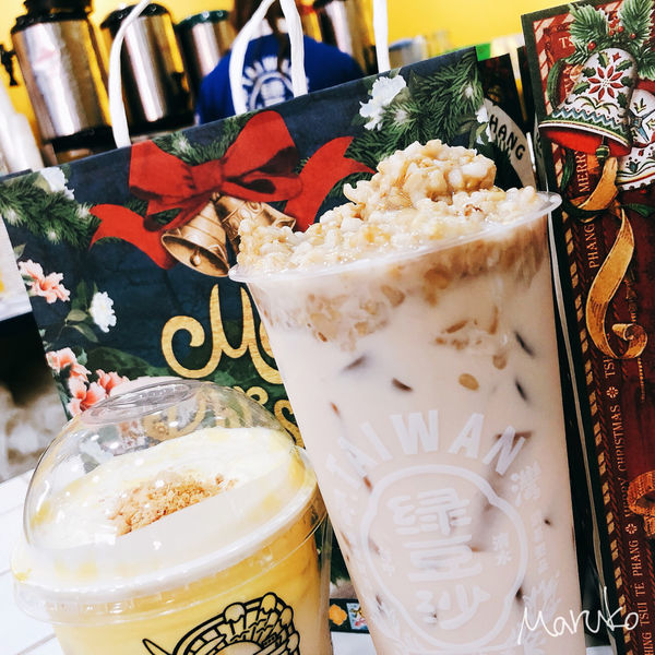 竹南 < 清水茶香 > 流心奶黃啵啵奶,綠豆沙,台灣特色飲品介紹  2019.12.15