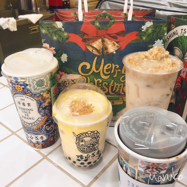 竹南 < 清水茶香 > 流心奶黃啵啵奶,綠豆沙,台灣特色飲品介紹  2019.12.15