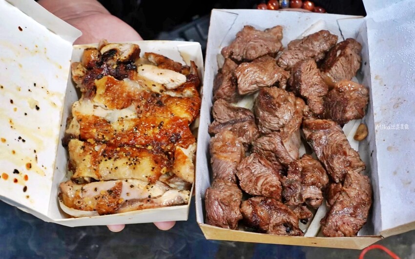 中原夜市超高人氣美食！每日限量牛小排只要140元，雞腿排CP值也爆表，排隊也要吃到。