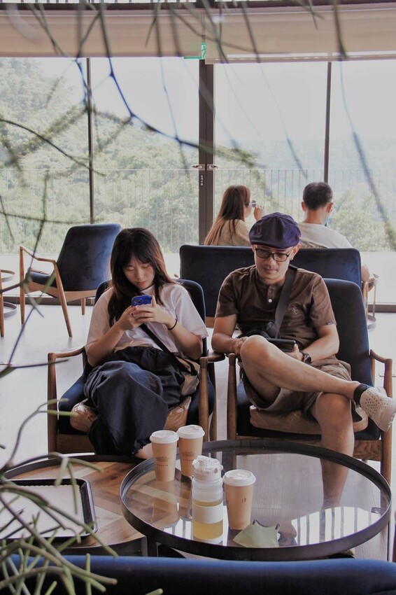 鹿篙咖啡莊園環抱魚池鄉茶園景觀咖啡廳，氣勢茶山讓人心曠神怡