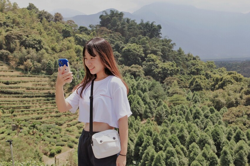 鹿篙咖啡莊園環抱魚池鄉茶園景觀咖啡廳，氣勢茶山讓人心曠神怡