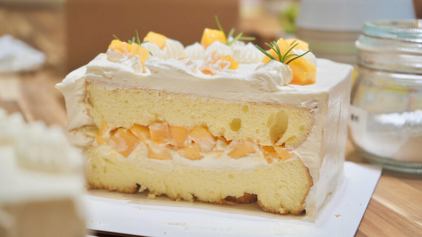 花蓮市[花蓮景點] 慕慕烘焙DIY 花蓮店｜全新開幕！花蓮做蛋糕DIY「夏季芒果蛋糕」