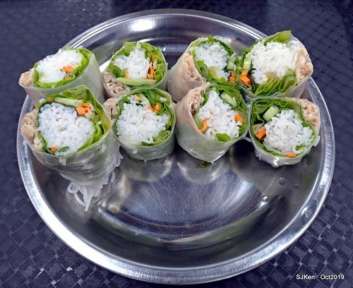 Vietnamese noodle & spring rolls at Nanman traditional market, Taipei, Taiwan, Oct 17, 2019
