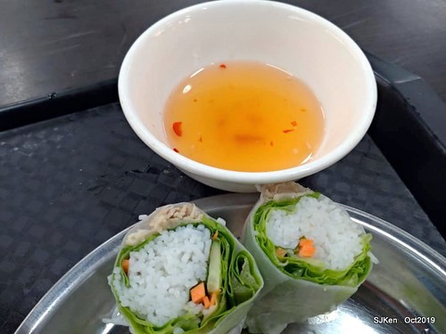Vietnamese noodle & spring rolls at Nanman traditional market, Taipei, Taiwan, Oct 17, 2019