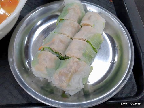 Vietnamese noodle & spring rolls at Nanman traditional market, Taipei, Taiwan, Oct 17, 2019