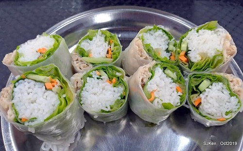 Vietnamese noodle & spring rolls at Nanman traditional market, Taipei, Taiwan, Oct 17, 2019
