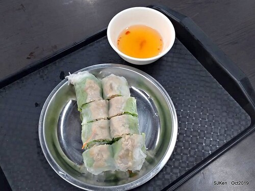Vietnamese noodle & spring rolls at Nanman traditional market, Taipei, Taiwan, Oct 17, 2019