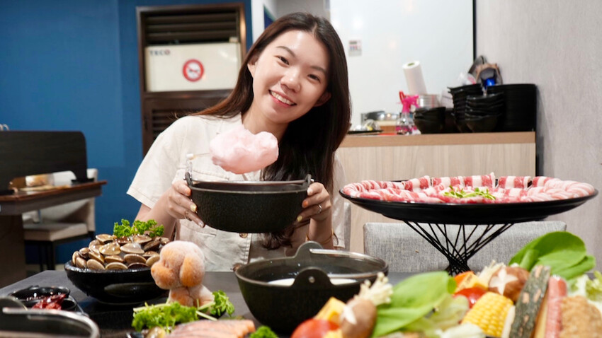 [林口美食] 熟度精緻鍋物 林口中正店｜高CP值浮誇大肉盤／必點棉花糖叻沙湯＆熔岩瀑布起司牛奶鍋！