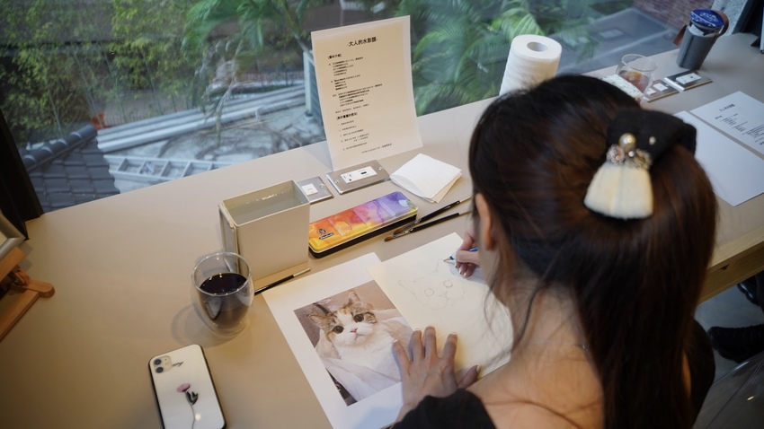 Dotel西門/不限時咖啡廳/插畫實驗室/大人的水彩畫/手沖咖啡/共享空間/共享廚房/手作課程