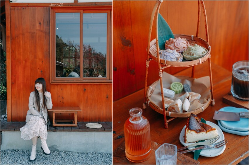 【南投埔里|美食】築樂珈琲。預約制日式庭院全榻榻米用餐空間,下午茶浮誇戚風蛋糕