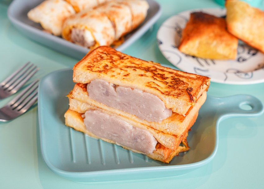 [高雄三民美食]原味輕食早餐-超爆餡~芋泥蛋餅x芋泥法國吐司!巷弄隱藏版手作三明治早午餐 - 美食好芃友