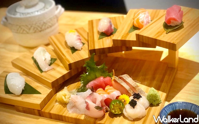 獨棟日式老宅新開店 日本人氣居酒屋 博多漁家磯貝 強勢登台 浮誇 階梯生魚片握壽司 一定要吃過 Taipeiwalker Japanwalker Walkerland