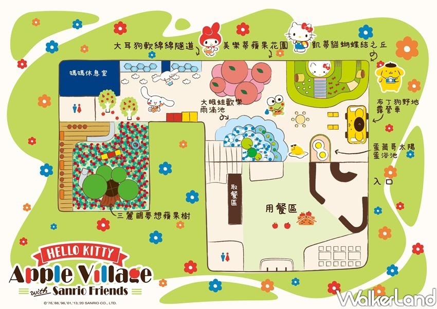 苗栗頭份「Hello Kitty 蘋果村親子餐廳」 / WalkerLand窩客島整理提供 未經許可不可轉載