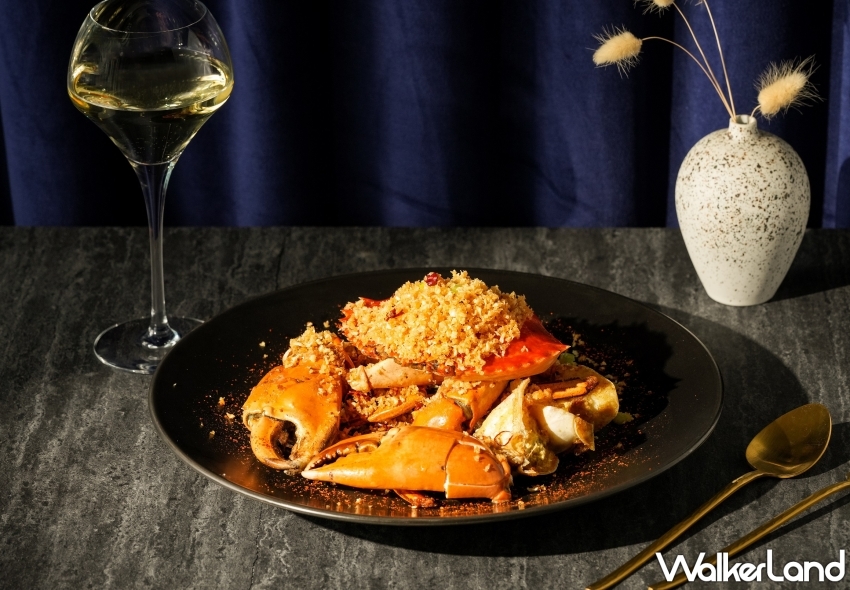 W紫艷中餐廳秋蟹開吃！郭偉雄主廚創意結合羊肚菌與螃蟹，限時推出秋蟹個人套餐。