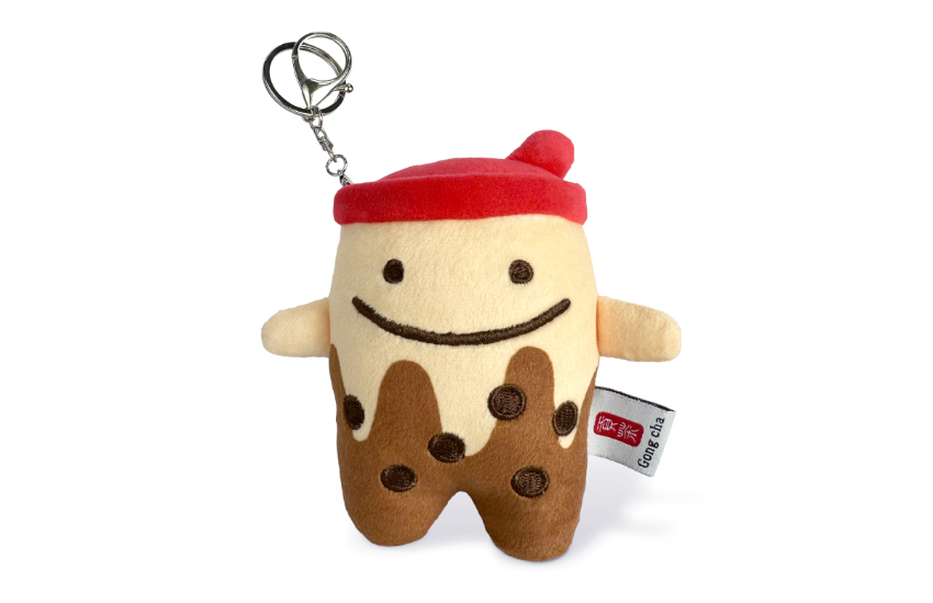 ▲吉祥物「貢茶姆」鑰匙圈娃娃超可愛。