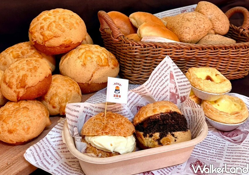 ▲「Rose菠蘿油」獻上迷你版菠蘿包搭配雙餡口味 / 有趣市集 提供、WalkerLand窩客島整理