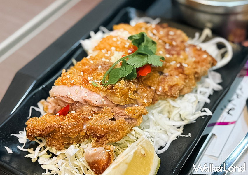 ▲基隆平價泰式料理「安一海南雞飯」推薦菜單：椒麻雞飯 $120 / WalkerLand窩客島 蕭芷琳 拍攝