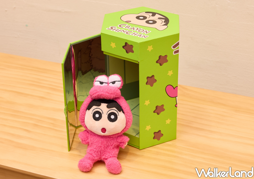 ▲零食巧克比包裝盒中藏有可以變裝的小新絨毛玩偶icash 2.0 / 康是美 提供、WalkerLand窩客島整理
