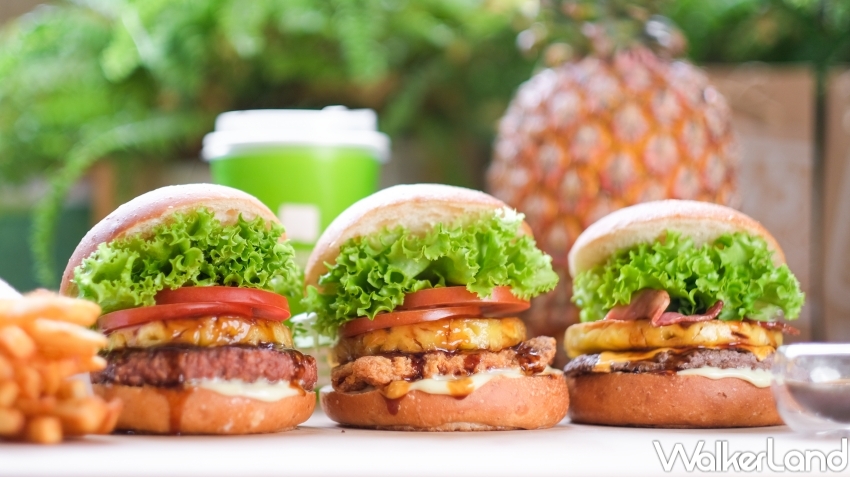 ▲2025國際漢堡日優惠,買樂檸漢堡鳳梨漢堡套餐,送金車樂啤啤酒 / 樂檸漢堡提供、WalkerLand窩客島整理