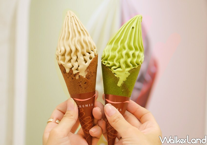 抹茶控 焙茶控要吃！CREMIA冰淇淋超濃日本抹茶 焙茶，台灣才有。