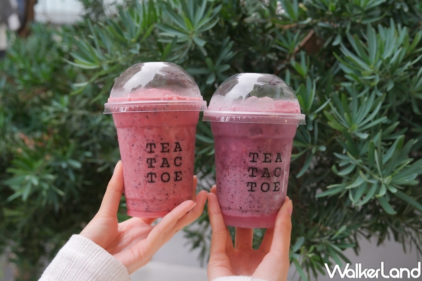 ▲果昔專賣店TEA TAC TOE主打推薦膠原魅紫、優格蕾蒂 / WalkerLand窩客島 張人尹 拍攝