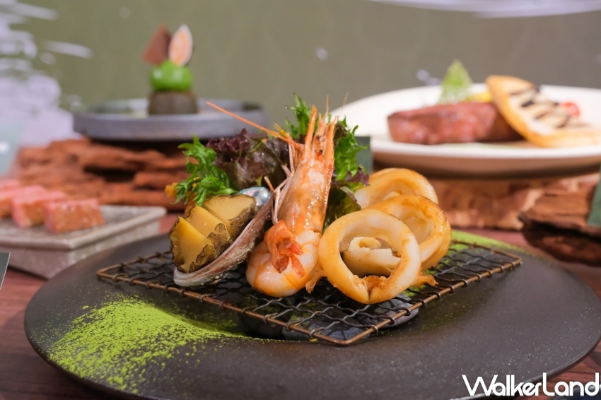 ▲王品藝奇日本料理聯名一〇八抹茶茶廊，必吃一〇八抹茶海鮮盛合 / WalkerLand窩客島 張人尹 拍攝