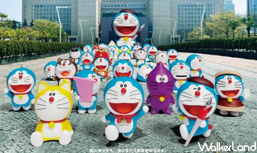 ▲12米高的哆啦A夢快閃信義區，100%哆啦A夢台北快閃6/14-6/15登場，為暑假展覽預熱 / 聯合數位文創提供、WalkerLand窩客島整理