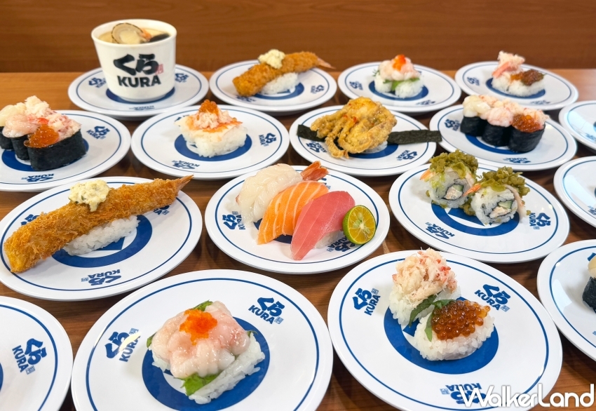 ▲藏壽司6月限定的蝦蟹壽司祭典與全新夏季限定壽司，讓粉絲們邊吃邊收藏三麗鷗杯杯 / 藏壽司提供、WalkerLand窩客島整理​​​​​​​