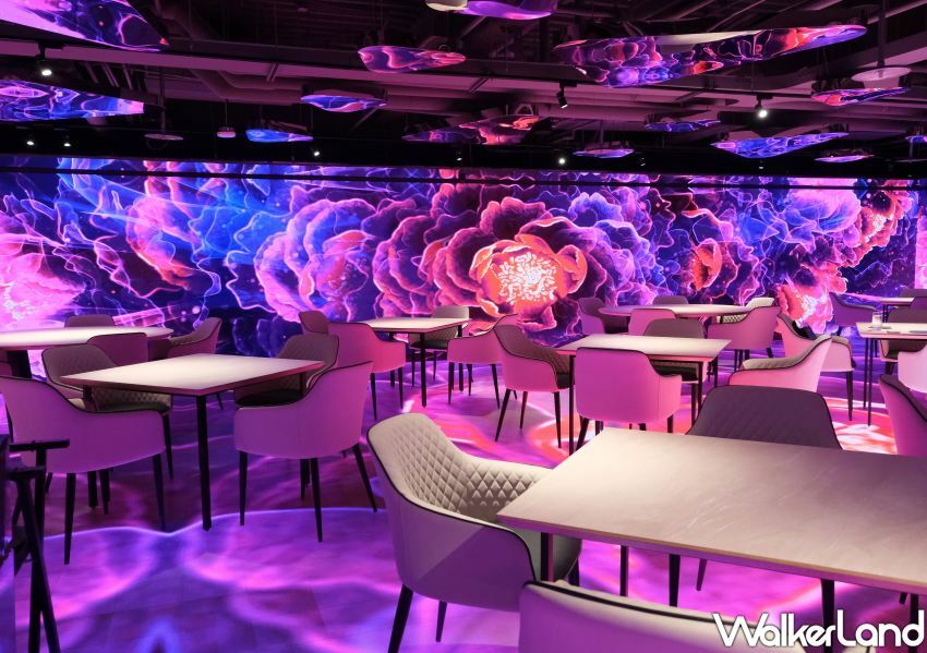 ▲eoi極致餐飲整間店360度都使用Mini LED環繞光影技術 / WalkerLand窩客島 鄭雅之 拍攝