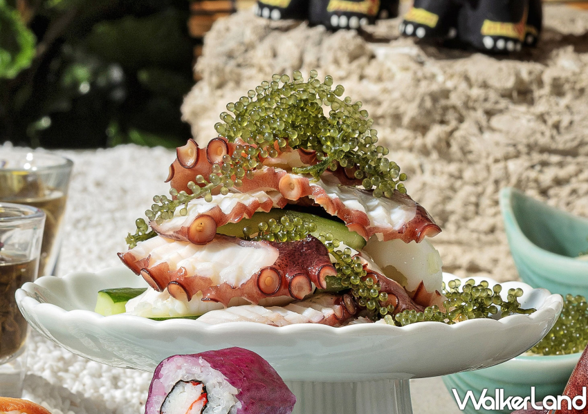 ▲沖繩海葡萄入菜 / 欣葉日本料理 提供、WalkerLand窩客島整理