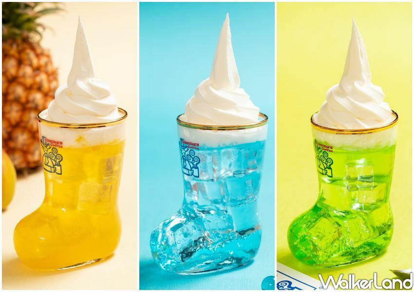 ▲客美多推出3款限定漂浮飲料，推薦必喝童年記憶的彈珠汽水蘇打、熱帶風情的鳳梨芒果蘇打/ 客美多 提供、WalkerLand窩客島整理