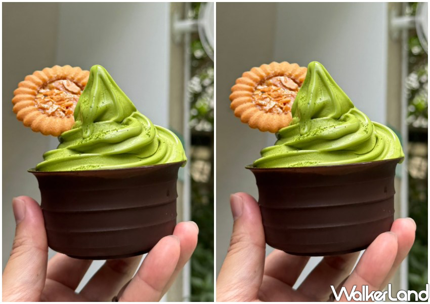 ▲使用超奢華高級抹茶粉「辻利星の翠」製成的抹茶霜淇淋 / 法朋烘焙甜點點坊、辻利茶舗 提供、WalkerLand窩客島整理