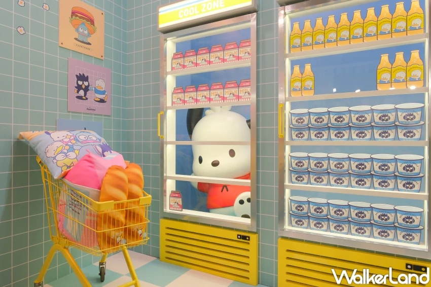 ▲三麗鷗男團HAPIDANBUI快閃店，主打超市主題佈景免費入場打卡 / WalkerLand窩客島 張人尹 拍攝