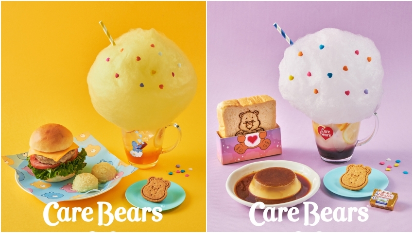 ▲Care Bears咖啡廳下午茶餐點，熊熊主題鹹食、甜點、飲料 / 圖片來源：CACO cafe 官方粉絲團、WalkerLand窩客島整理