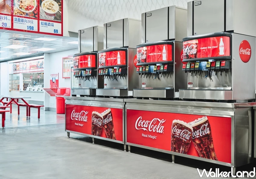 可口可樂回歸好市多！Costco好市多熟食區可口可樂機台進駐，5款飲料任選開喝。