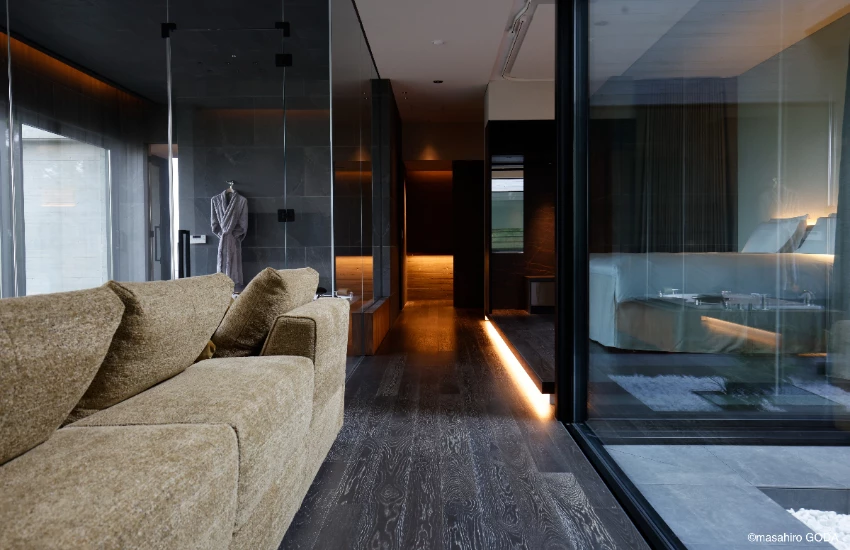 ▲所有套房都配備私人桑拿浴室和冷水浴池。 ▲所有套房都配備私人桑拿浴室和冷水浴池。