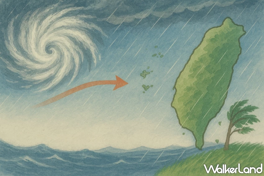 颱風丹娜絲路徑轉彎逼近！週日全台防強風豪雨，最強恐影響上班。