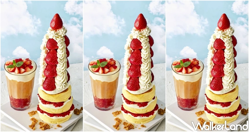 35公分舒芙蕾草莓塔！FLIPPER’S插旗信義區Dream Plaza，台北101造型舒芙蕾草莓塔必吃。