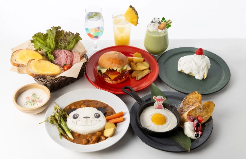 ▲為紀念高畑勳導演的90歲誕辰，推出《熊貓家族》主題餐點。