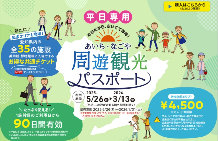 ▲愛知・名古屋周遊觀光PASS再升級，從26個可用設施增加到35個，讓你盡情玩。