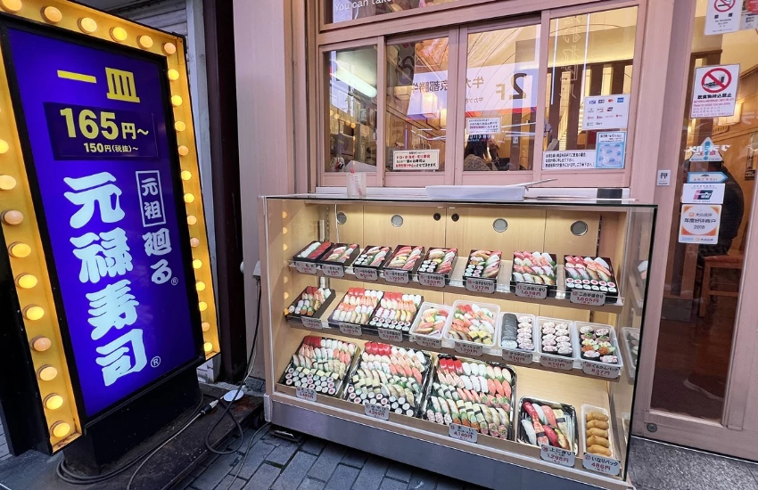 ▲大阪人熟悉不過的迴轉式斯老店，價格實惠又美味。