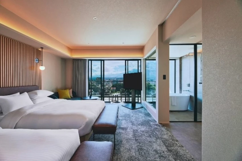 富士山景觀飯店「edit x seven」9月1日開幕,四樓以上保證看得到富士山。 富士山景觀飯店「edit x seven」9月1日開幕,四樓以上保證看得到富士山。