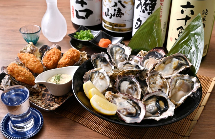 生蠔100日圓吃到爽！還有 8款精選日本酒，包含獺祭純米大吟釀無限暢飲。