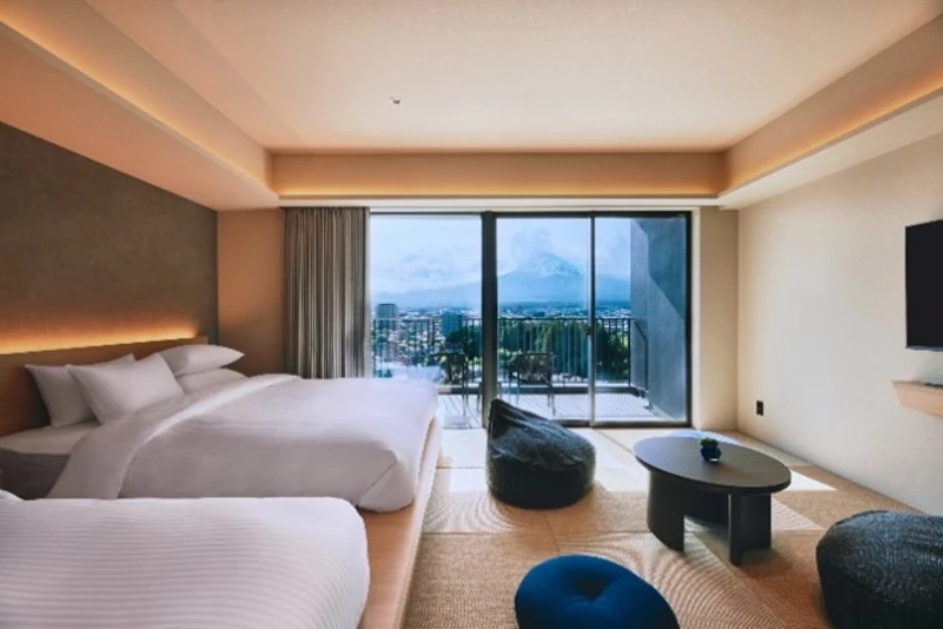 富士山景觀飯店「edit x seven」9月1日開幕,四樓以上保證看得到富士山。 富士山景觀飯店「edit x seven」9月1日開幕,四樓以上保證看得到富士山。