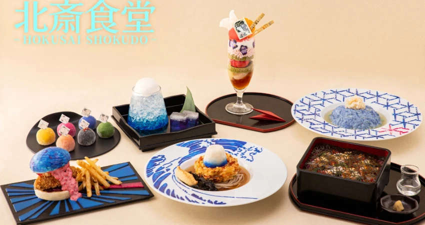 如果浮世繪大師葛飾北齋開食堂會怎樣?北齋展聯動主題咖啡廳登場,CREATIVE MUSEUM TOKYO CAFE「北齋食堂」期間限定營業。 如果浮世繪大師葛飾北齋開食堂會怎樣?北齋展聯動主題咖啡廳登場,CREATIVE MUSEUM TOKYO CAFE「北齋食堂」期間限定營業。