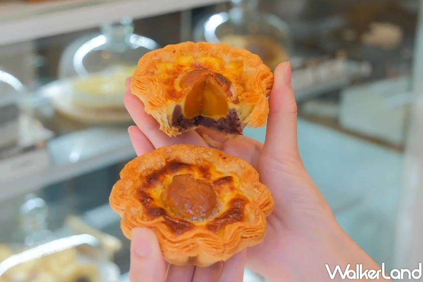 蛋黃酥變蛋塔！貪吃狗甜點「紅豆鹹蛋黃千層蛋塔」，中秋節蛋塔限定開賣。