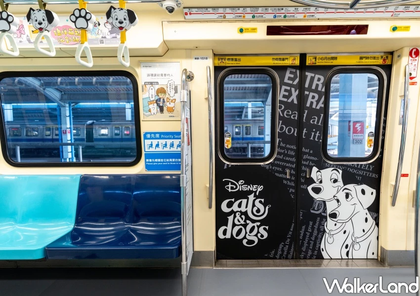 台北捷運迪士尼貓狗列車!拉環變魯斯佛、101忠狗爆萌,教你怎麼搭到。