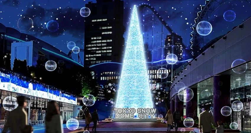 東京巨蛋期間限定105天100萬顆燈球雪景，即日起至明年3/1免費入場拍到手軟。