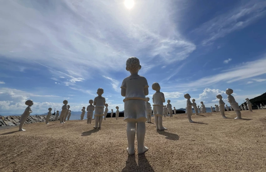 超越觀光的藝術島嶼!在瀨戶內豐島,連水珠、稻田、橄欖豬都能成為一場藝術。 超越觀光的藝術島嶼!在瀨戶內豐島,連水珠、稻田、橄欖豬都能成為一場藝術。